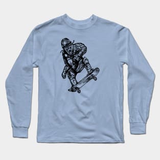 SEEMBO Gorilla Skater Skateboarding Skateboarder Skateboard Long Sleeve T-Shirt